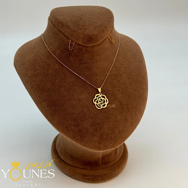 آویز گل طلا لیزری